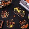 6Pcs Halloween Coasters Vintage Ceramic Coasters Pumpkin, 4.1 x 0.3 Inch